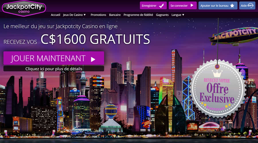 jackpot city bonus de bienvenue